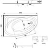 Акриловая ванна Kolo Promise 170х110 см., левая, с ножками