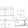 Квариловая ванна Villeroy &amp; Boch Squaro Edge 190х90 см., с ножками