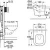 Унитаз подвесной Grohe Euro 2 Rapid SL Cosmopolitan, с инсталляцией, с крышкой