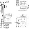 Унитаз подвесной Grohe Euro 7 Rapid SL Air WC, с инсталляцией, с крышкой Унитаз подвесной Grohe Euro 7 Rapid SL Air WC, с инсталляцией, с крышкой