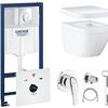 Унитаз подвесной Grohe Euro SL Air WC, с инсталляцией, с крышкой, с псевдобиде