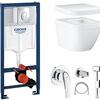 Унитаз подвесной Grohe Euro Rapid SL Air, с инсталляцией, с крышкой, с псевдобиде