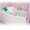 Гидромассажная ванна Triton Бриз экстра 150х95 см., правая, с каркасом, сифоном