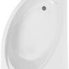 Акриловая ванна Poolspa Orbita 150x100 см, правая, с ножками