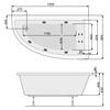 Акриловая ванна Poolspa Laura 150x90 см, правая, с ножками