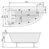 Акриловая ванна Poolspa Laura 150x90 см, левая, с ножками