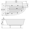 Акриловая ванна Poolspa Laura 140x80 см, левая, с ножками