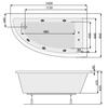 Акриловая ванна Poolspa Laura 140x80 см, правая, с ножками