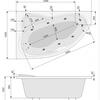 Акриловая ванна Poolspa Europa 165x105 см, левая, с ножками