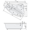 Акриловая ванна Poolspa Europa 170x115 см, правая, с ножками Акриловая ванна Poolspa Europa 170x115 см, правая, с ножками