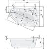 Акриловая ванна Poolspa Europa 165x105 см, правая, с ножками