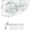 Акриловая ванна Poolspa Mistral 170x105 см, левая, с ножками