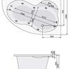Акриловая ванна Poolspa Mistral 170x105 см, правая, с ножками