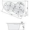 Акриловая ванна Poolspa Mistral 160x105 см, правая, с ножками