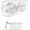 Акриловая ванна Poolspa Mistral 150x105 см, левая, с ножками