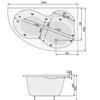 Акриловая ванна Poolspa Mistral 150x105 см, правая, с ножками