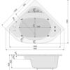 Акриловая ванна Poolspa Klio Sym 140x140 см, с ножками