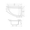 Акриловая ванна Poolspa Aquamarina 175x120 см, правая, с рамой