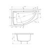 Акриловая ванна Poolspa Aquamarina 175x100 см, левая, с ножками