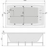 Акриловая ванна Poolspa Fantasy 185x115 см, с рамой