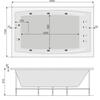 Акриловая ванна Poolspa Fantasy 185x115 см, с рамой Акриловая ванна Poolspa Fantasy 185x115 см, с рамой