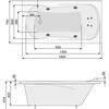 Акриловая ванна Poolspa Muza 140x75 см, с ножками