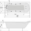 Акриловая ванна Poolspa Muza 170x75 см, с ножками