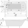 Акриловая ванна Poolspa Muza 150x75 см, с ножками