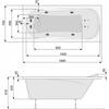 Акриловая ванна Poolspa Muza 150x70 см, с ножками
