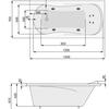 Акриловая ванна Poolspa Muza 140x70 см, с ножками
