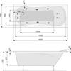 Акриловая ванна Poolspa Muza 160x70 см, с ножками