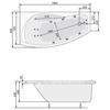 Акриловая ванна Poolspa Nicole 150x80 см, левая, с ножками