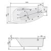 Акриловая ванна Poolspa Nicole 160x80 см, левая, с ножками