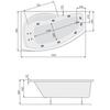 Акриловая ванна Poolspa Nicole 150x90 см, левая, с ножками Акриловая ванна Poolspa Nicole 150x90 см, левая, с ножками