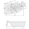 Акриловая ванна Poolspa Nicole 160x95 см, левая, с ножками Акриловая ванна Poolspa Nicole 160x95 см, левая, с ножками