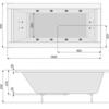 Акриловая ванна Poolspa Windsor 180x85 см, с ножками