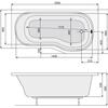 Акриловая ванна Poolspa Sophie 160x80 см, правая, с ножками