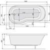 Акриловая ванна Poolspa Sophie 160x80 см, левая, с ножками