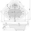 Акриловая ванна Poolspa Triangel 155x155 см, с рамой