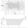 Акриловая ванна Poolspa Muza XL 160x75 см, с ножками