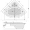 Акриловая ванна Poolspa Francja 150x150 см, с рамой