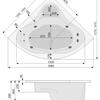 Акриловая ванна Poolspa Francja 140x140 см, с ножками