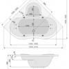 Акриловая ванна Poolspa Persja 150x150 см, с ножками