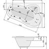 Акриловая ванна Poolspa Leda 150x100 см, правая, с ножками