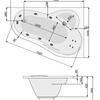 Акриловая ванна Poolspa Leda 160x100 см, правая, с ножками Акриловая ванна Poolspa Leda 160x100 см, правая, с ножками