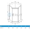 Душевая дверь Erlit ER 10109V, форма пятиугольная, прозрачное стекло, 6 мм