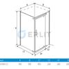 Душевая дверь Erlit ER 10109H, форма квадратная, прозрачное стекло, 6 мм