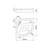 Поддон DEANTE STANDARD NEW KTA_053B полукруглый, 90х90х16 см