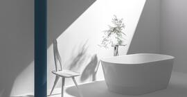Дизайн ванной комнаты с сантехникой от бренда Laufen