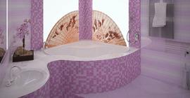 Фиолетовая Мозаика для облицовки стен и пола в ванной, на кухне